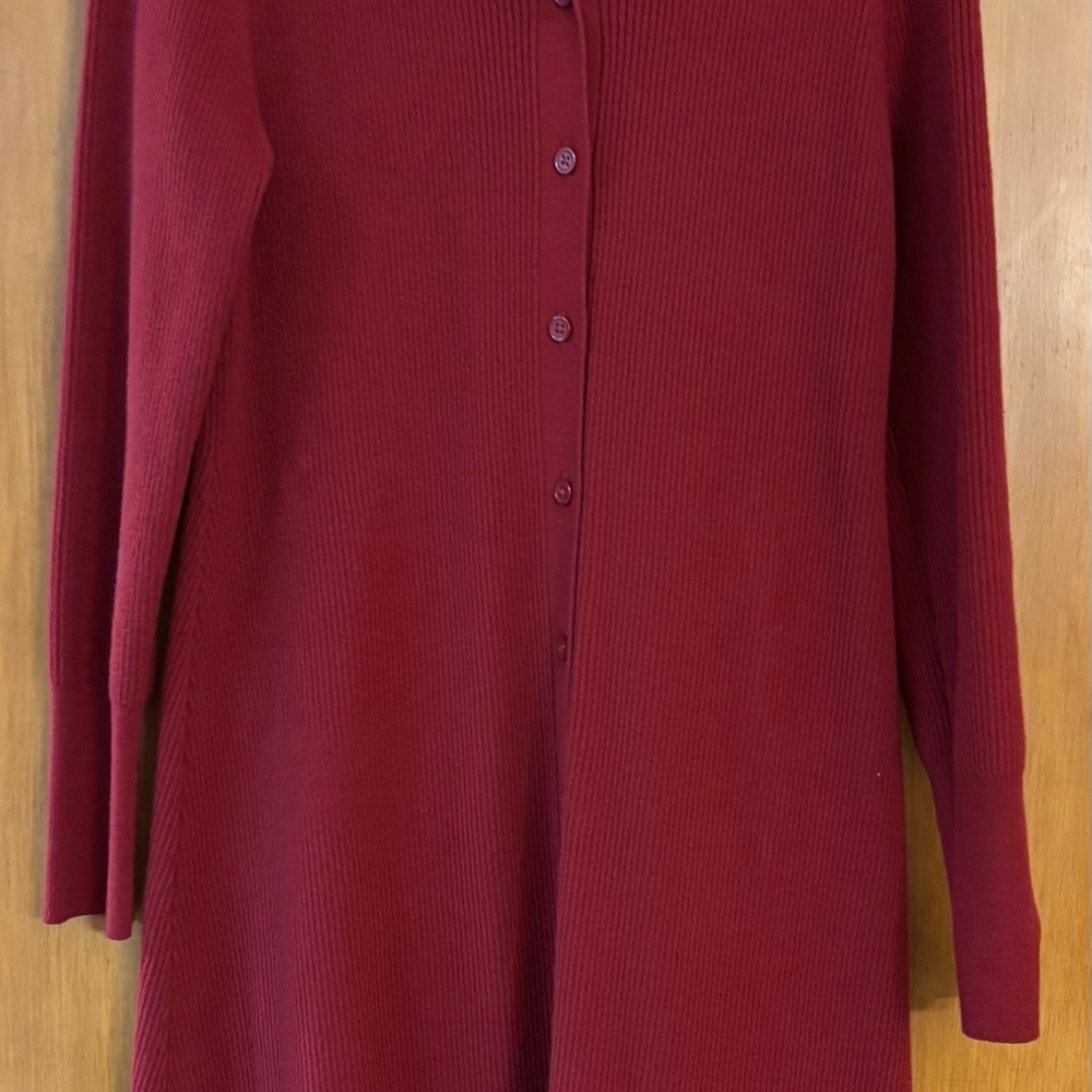Elegant Burgundy Sweater Dress